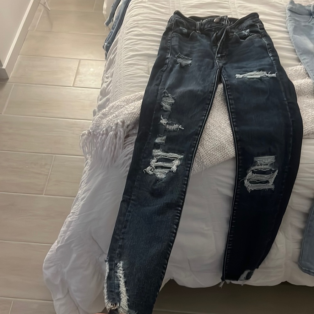 Dark blue jeans skinny
